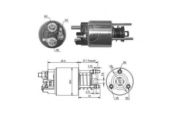 ZM395 ERA Relê retrator do motor de arranco