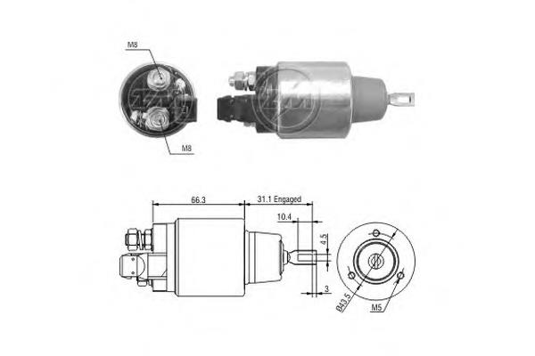 ZM3972 ERA Relê retrator do motor de arranco