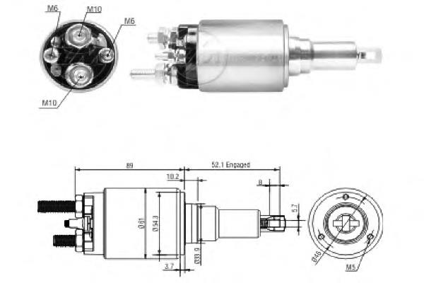 ZM3639 ERA Relê retrator do motor de arranco