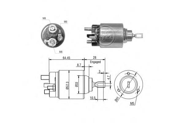 ZM371 ERA Relê retrator do motor de arranco
