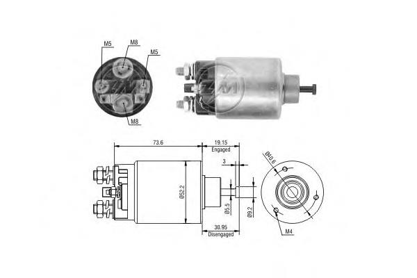 ZM1860 ERA Relê retrator do motor de arranco