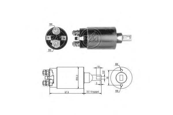 ZM1891 ERA Relê retrator do motor de arranco