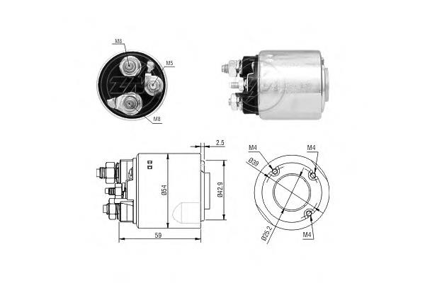 Compre ZM498 ERA Relê retrator do motor de arranco