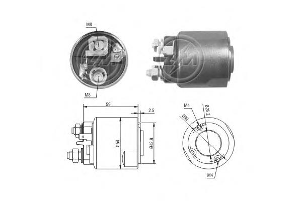 ZM2491 ERA Relê retrator do motor de arranco