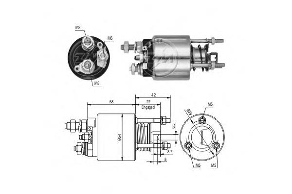 Compre ZM395 ERA Relê retrator do motor de arranco