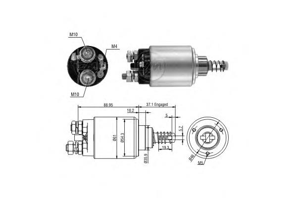 ZM2639 ERA Relê retrator do motor de arranco