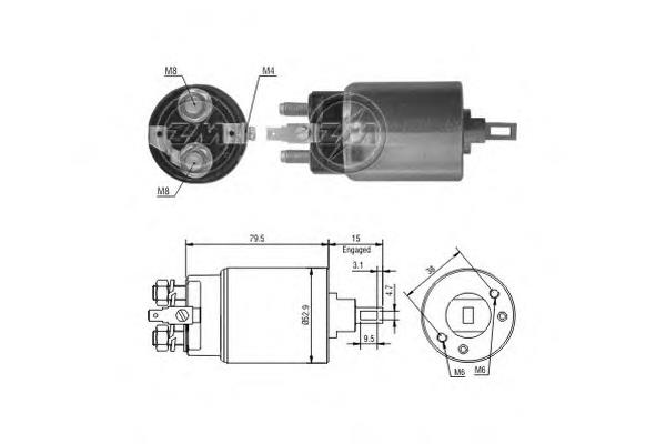 ZM1981 ERA Relê retrator do motor de arranco