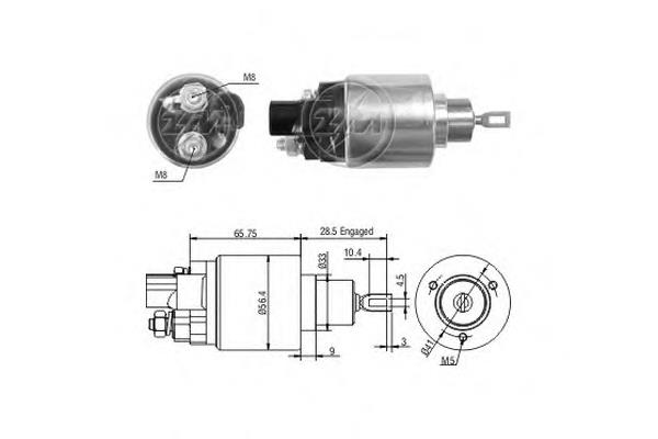 248100D100 Toyota Relê retrator do motor de arranco