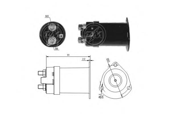 ZM555 ERA Relê retrator do motor de arranco