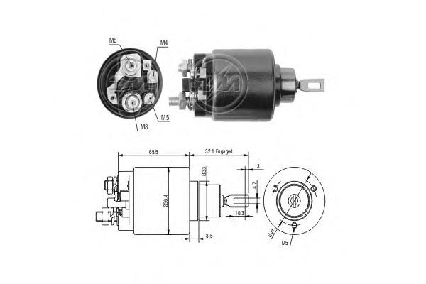 Relê retrator do motor de arranco Mercedes A0011521110