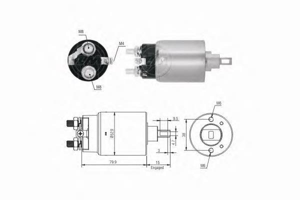 ZM3981 ZM Relê retrator do motor de arranco