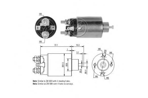 Compre 72310977 Profit Relê retrator do motor de arranco