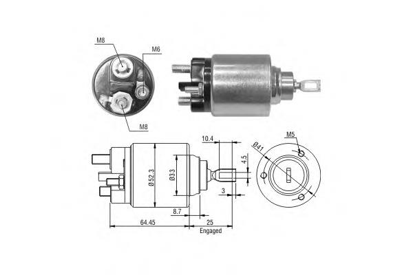ZM1371 ERA Relê retrator do motor de arranco