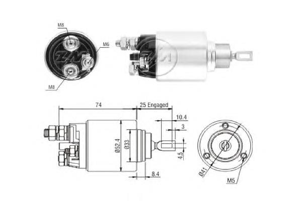SAF290101BS Flamar Relê retrator do motor de arranco