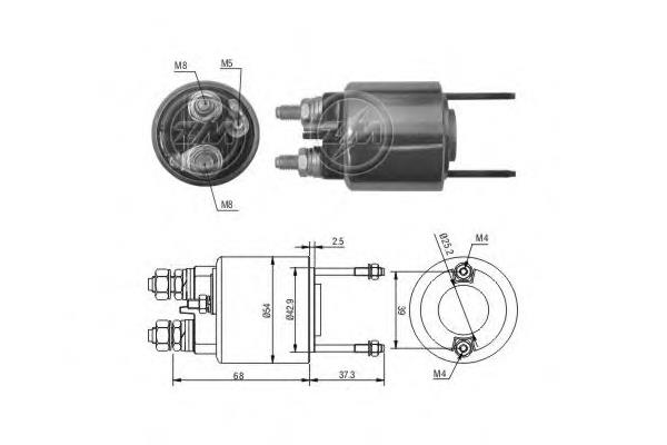 182463 VALEO Relê retrator do motor de arranco