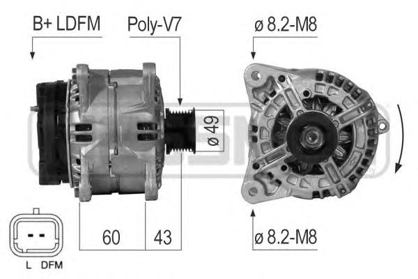 Gerador 124525133 Renault (RVI)