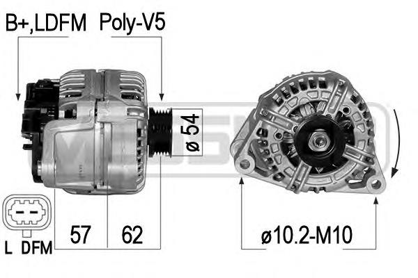 Gerador Peugeot/Citroen 95515977 preço, a partir de 66,93 USD