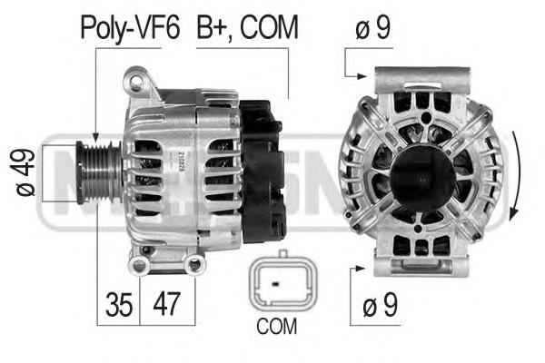 Gerador BMW 0121615027 preço, a partir de 122,58 USD