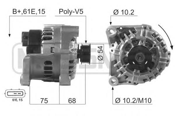 Gerador YLE102500 Land Rover