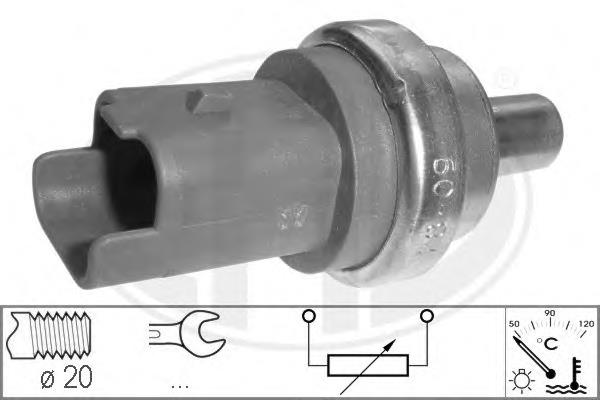 Compre 00001338C1 Peugeot/Citroen Sensor de temperatura do fluido de esfriamento
