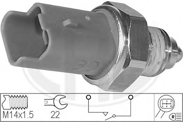Sensor de ativação das luzes de marcha à ré 9662906680 Peugeot/Citroen