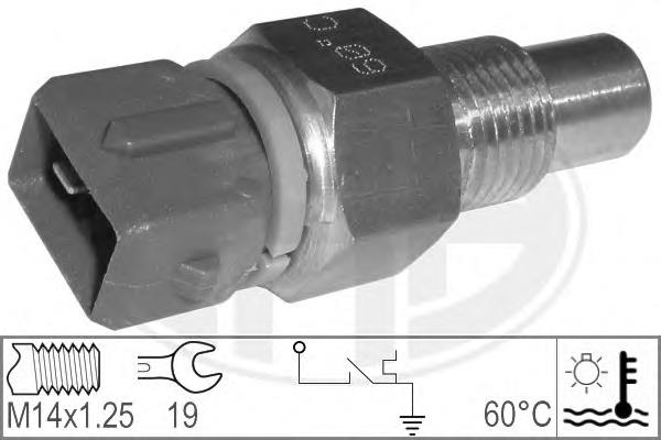 Compre 133827 Peugeot/Citroen Sensor de temperatura do fluido de esfriamento (de ativação de ventilador do radiador)