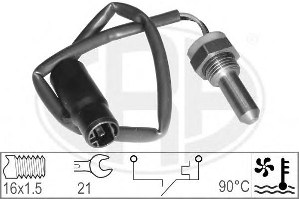  Sensor de temperatura do fluido de esfriamento (de ativação de ventilador do radiador) Hyundai Sonata II sedan (1988 - 1993) II