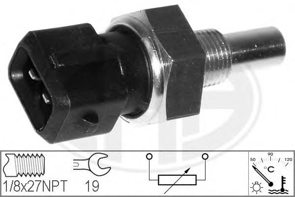 Sensor de temperatura do fluido de esfriamento Mazda 1E0418760