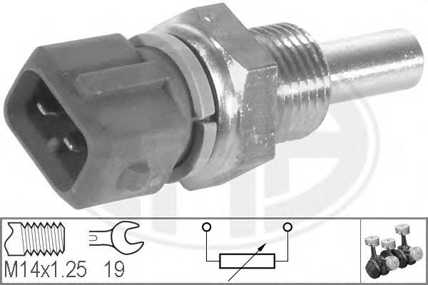 133847 Peugeot/Citroen Sensor de temperatura do fluido de esfriamento