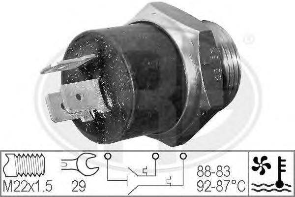 Sensor de temperatura do fluido de esfriamento (de ativação de ventilador do radiador) FAE 37800
