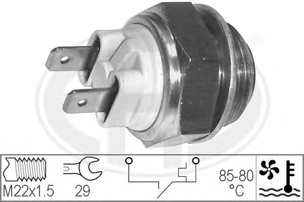 Sensor de temperatura do fluido de esfriamento (de ativação de ventilador do radiador) 7700268560 Renault (RVI)