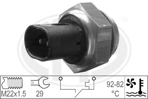 Sensor de temperatura do fluido de esfriamento (de ativação de ventilador do radiador) 7472641 Hoffer
