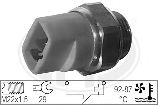 Sensor de temperatura do fluido de esfriamento (de ativação de ventilador do radiador) 75049 Facet