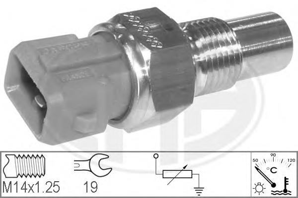 Compre 133809 Peugeot/Citroen Sensor de temperatura do fluido de esfriamento