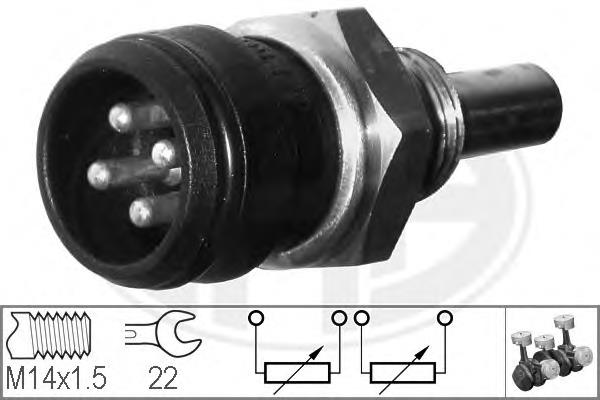 330334 ERA Sensor de temperatura do fluido de esfriamento