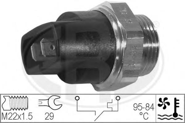 Sensor de temperatura do fluido de esfriamento (de ativação de ventilador do radiador) VAG 321959481E
