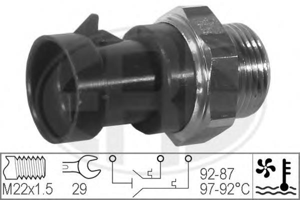 46477717 Fiat/Alfa/Lancia Sensor de temperatura do fluido de esfriamento (de ativação de ventilador do radiador)
