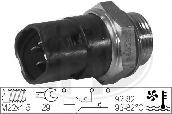 Sensor de temperatura do fluido de esfriamento (de ativação de ventilador do radiador) 37980 FAE
