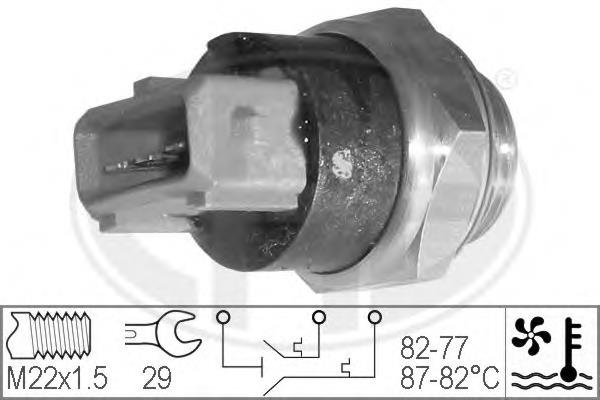 Sensor de temperatura do fluido de esfriamento (de ativação de ventilador do radiador) Vernet 1769