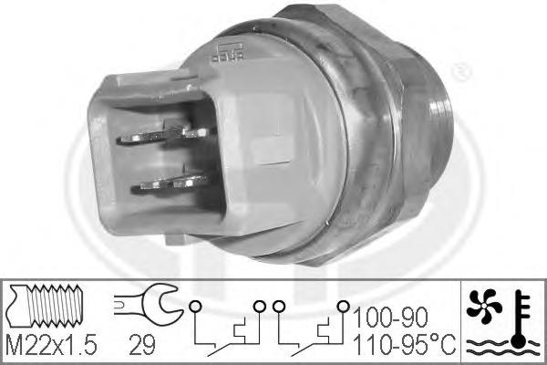 Sensor de temperatura do fluido de esfriamento (de ativação de ventilador do radiador) 0915184 Metzger