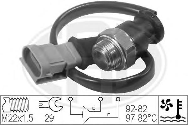 330224 ERA Sensor de temperatura do fluido de esfriamento (de ativação de ventilador do radiador)