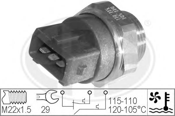Sensor de temperatura do fluido de esfriamento (de ativação de ventilador do radiador) ST195 Beru