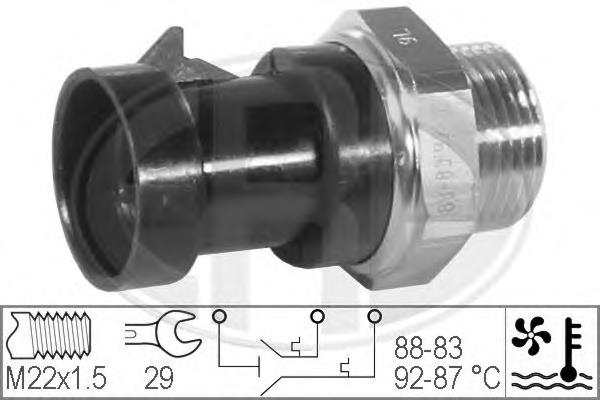 Sensor de temperatura do fluido de esfriamento (de ativação de ventilador do radiador) 7738581 Fiat/Alfa/Lancia