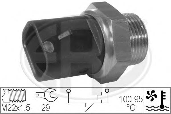 AF02828 Alfa E-Parts Sensor de temperatura do fluido de esfriamento (de ativação de ventilador do radiador)