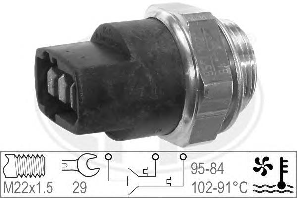 Sensor de temperatura do fluido de esfriamento (de ativação de ventilador do radiador) Audi A6 4B2, 4B4