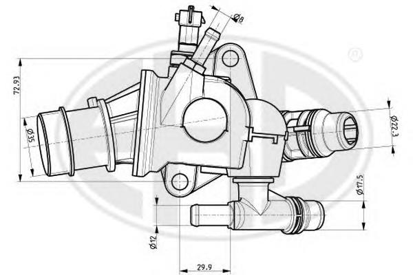 Termostato 55220808 Fiat/Alfa/Lancia