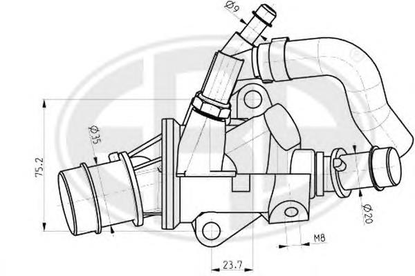 Termostato Fiat/Alfa/Lancia 55202883 preço, a partir de 70,89 USD