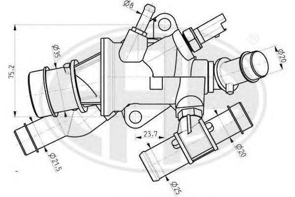 Compre 46813029 Fiat/Alfa/Lancia Caixa do termostato