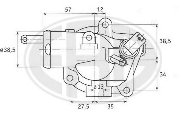 Caixa do termostato Denso DTM92500