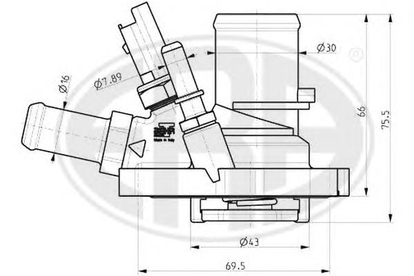 Termostato Fiat/Alfa/Lancia 0055202176 preço, a partir de 26,83 USD
